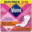 NANA Fraîcheur et protection Serviettes hygiéniques normal 32 pièces  2x16 serviettes