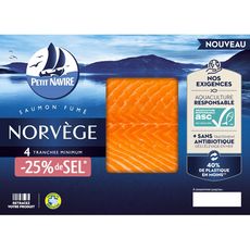 PETIT NAVIRE Saumon fumé Norvège 4 tranches 4 tranches 120g