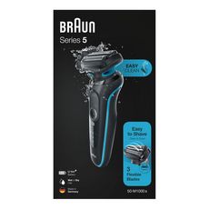 BRAUN Braun Series 5 50-M1000s Rasoir Électrique Homme, Technologie Wet & Dry, Rechargeable, Rasoir À Grille Sans Fil, Menthe