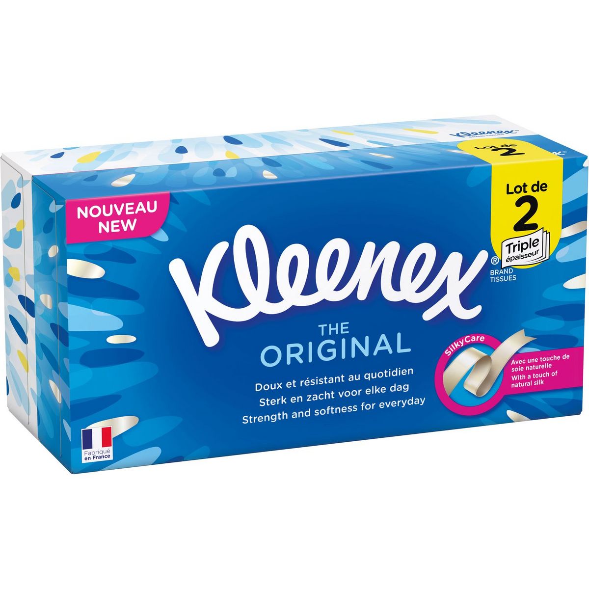 KLEENEX Boîtes de mouchoirs original 2x80 mouchoirs pas cher 