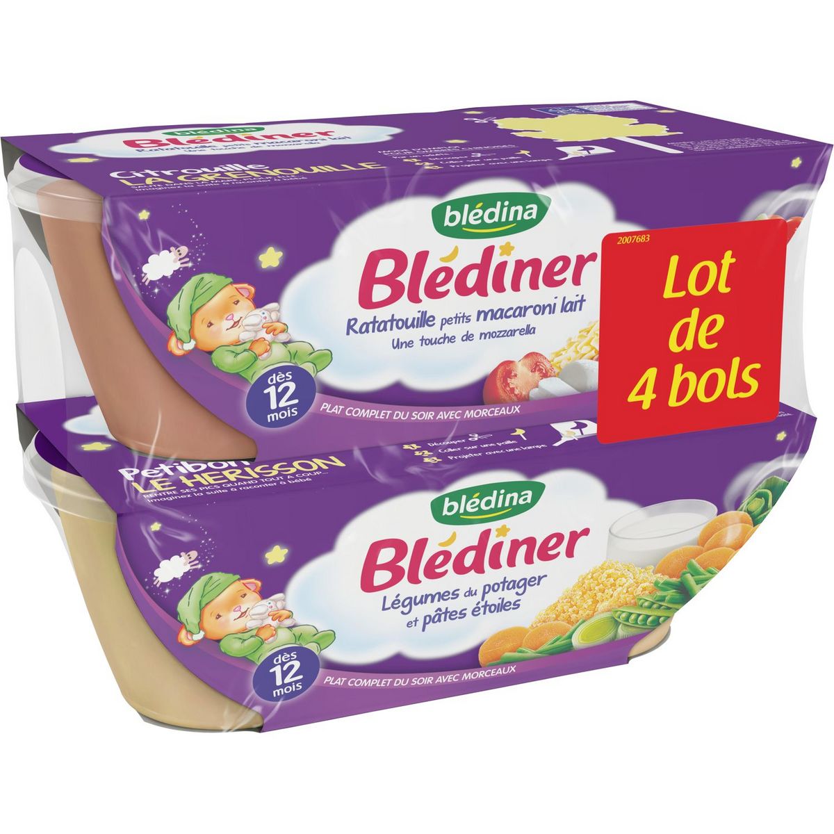 Bledina Blédiner Bol Légumes Du Potager Pâtes étoiles Ratatouille Macaronis Et Touche De 