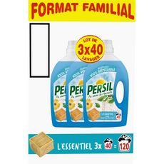 PERSIL Lessive liquide au savon de Marseille 120 lavages 3x2l