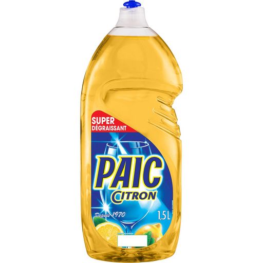 PAIC Liquide vaisselle super dégraissant citron 1,5l pas cher 