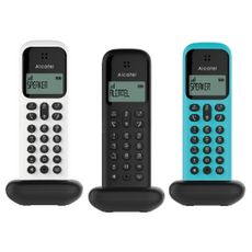 Téléphone sans fil - D285 Voice Trio - Répondeur - Noir/Blanc/Turquoise