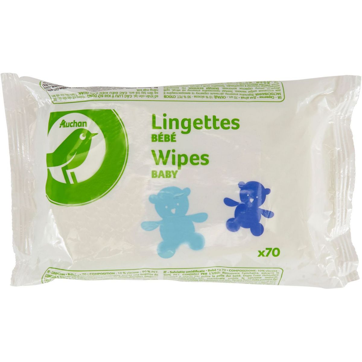 Auchan Essentiel Lingettes 0 Paraben Pour Bebe 70 Lingettes Pas Cher A Prix Auchan