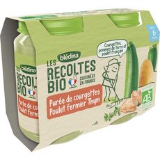 Bledina Petit Pot Courgettes Poulet Thym Bio Des 6 Mois 2x0g Pas Cher A Prix Auchan