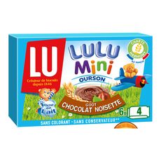 Lulu L Ourson Mini Gateaux Gout Chocolat Noisette Sachets Fraicheur 6x4 Gateaux 165g Pas Cher A Prix Auchan