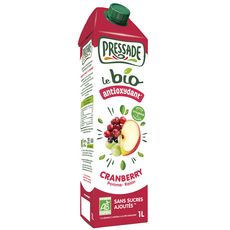 PRESSADE Jus de fruits aux cranberry bio 1l