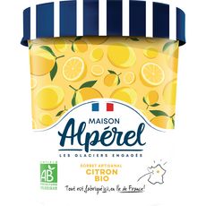 MAISON ALPEREL Pot de crème glacée sorbet citron bio 380g