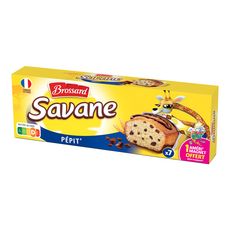 BROSSARD Savane Pépit' gâteaux aux pépites de chocolat, sachets individuels 7 gâteaux 210g