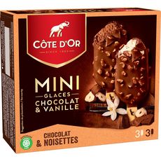COTE D'OR Côte d'Or Mini bâtonnets de glace saveur Vanille Chocolat x6 213g 6 pièces 213g