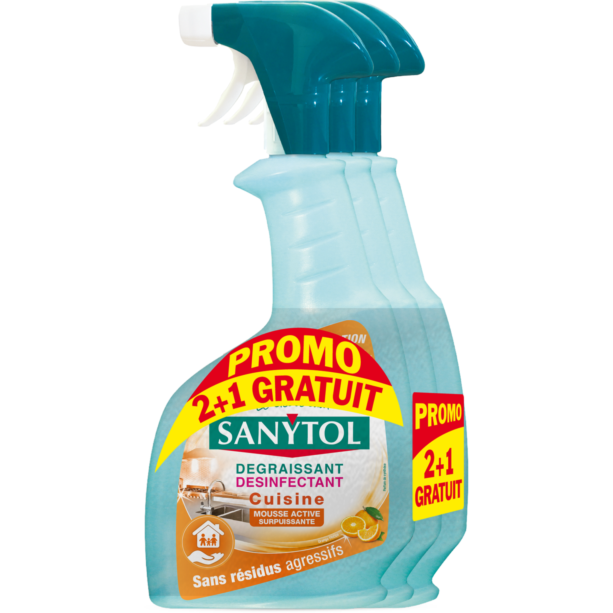 Sanytol Désinfectant Pour Cuisine Ultra-Dégraissant Flacon Spray 500ml