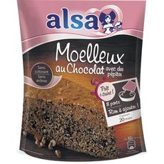 ALSA Moelleux chocolat avec pépites, prêt à cuire 8 parts 500g