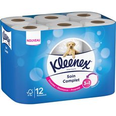 KLEENEX Papier toilette soin complet 12 rouleaux
