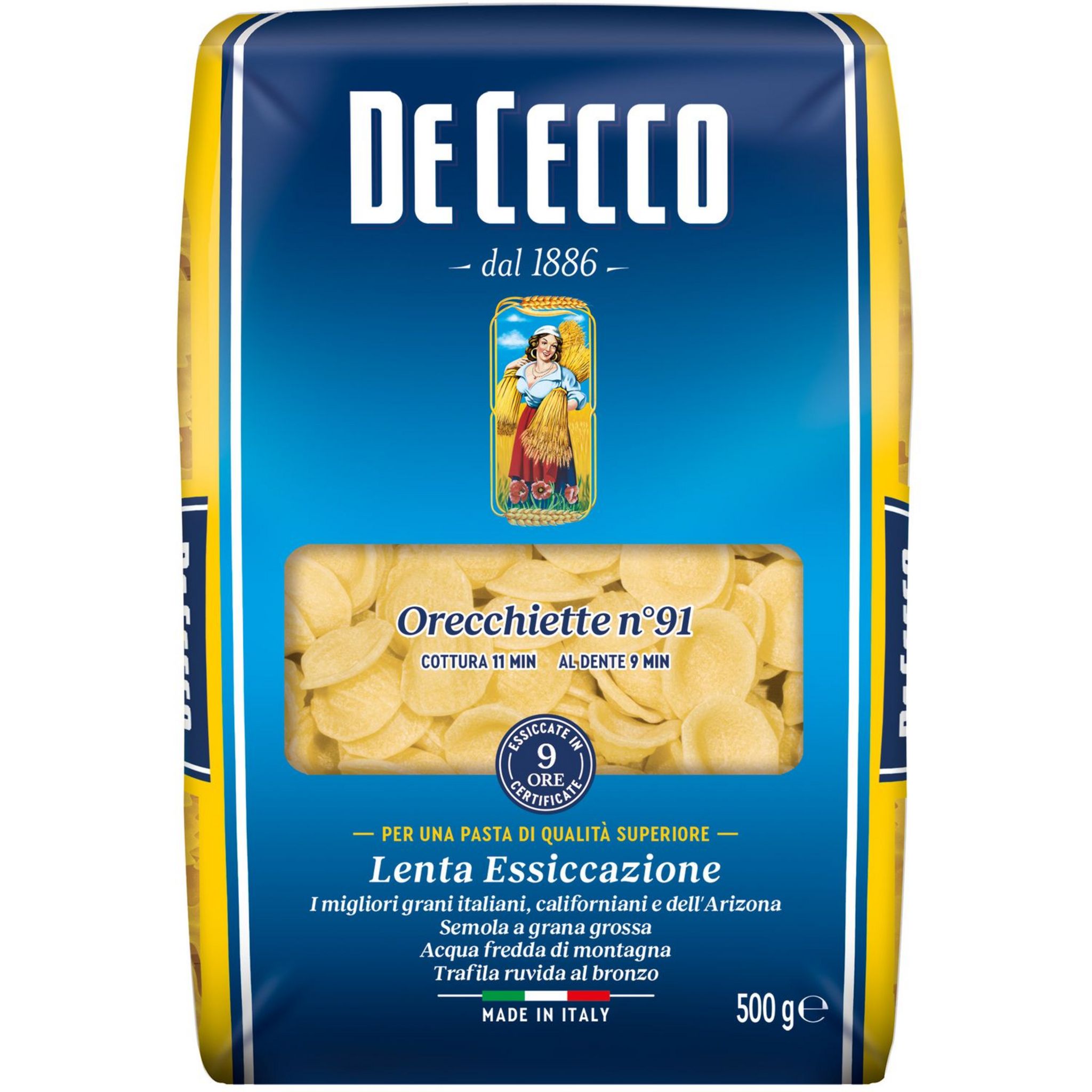 De Cecco, Spaghetti n. 12, pâtes de semoule de blé dur entier, 500 g -  Acheter en ligne 