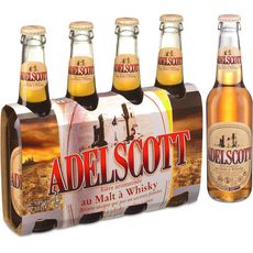 ADELSCOTT Bière blonde aromatisée au malt à whisky 5,9% bouteilles 4x33cl