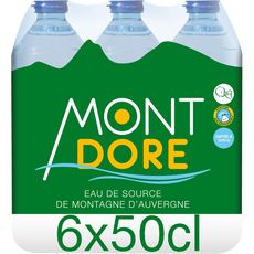MONT DORE Eau de source plate de montagne d'Auvergne bouteilles 6x50cl