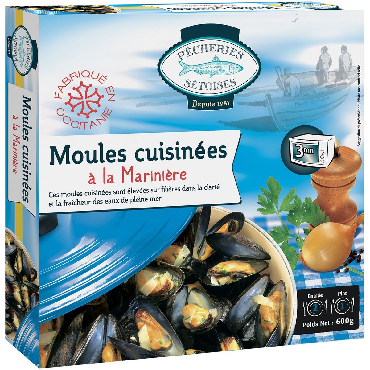 Pecheries Setoises Moules Marinieres 1 A 2 Personnes 600g Pas Cher A Prix Auchan