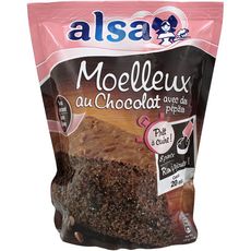 ALSA Préparation prêt à cuire pour moelleux au chocolat 8 parts 500g