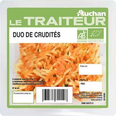 AUCHAN LE TRAITEUR Duo de crudités bio 200g 200g