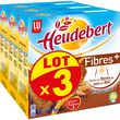 HEUDEBERT Biscottes fibres+ céréale complète 3x280g