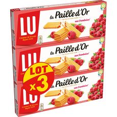 Lu Paille D Or Gaufrettes Aux Framboises 3x170g Pas Cher A Prix Auchan