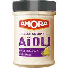 AMORA Sauce gourmet aïoli avec de l'huile d'olive vierge extra 182g