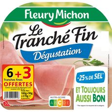 FLEURY MICHON Fleury Michon Le Tranché Fin Jambon dégustation x6 +3 offertes 270g x6 +3 offertes 270g