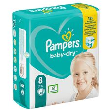 PAMPERS Baby dry Couche taille 8 (17kg +) x28 28 couches