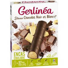 Gerlinea Barres Saveur Chocolat Noir Et Blanc Riches En Proteines 12x31g 372g Pas Cher A Prix Auchan