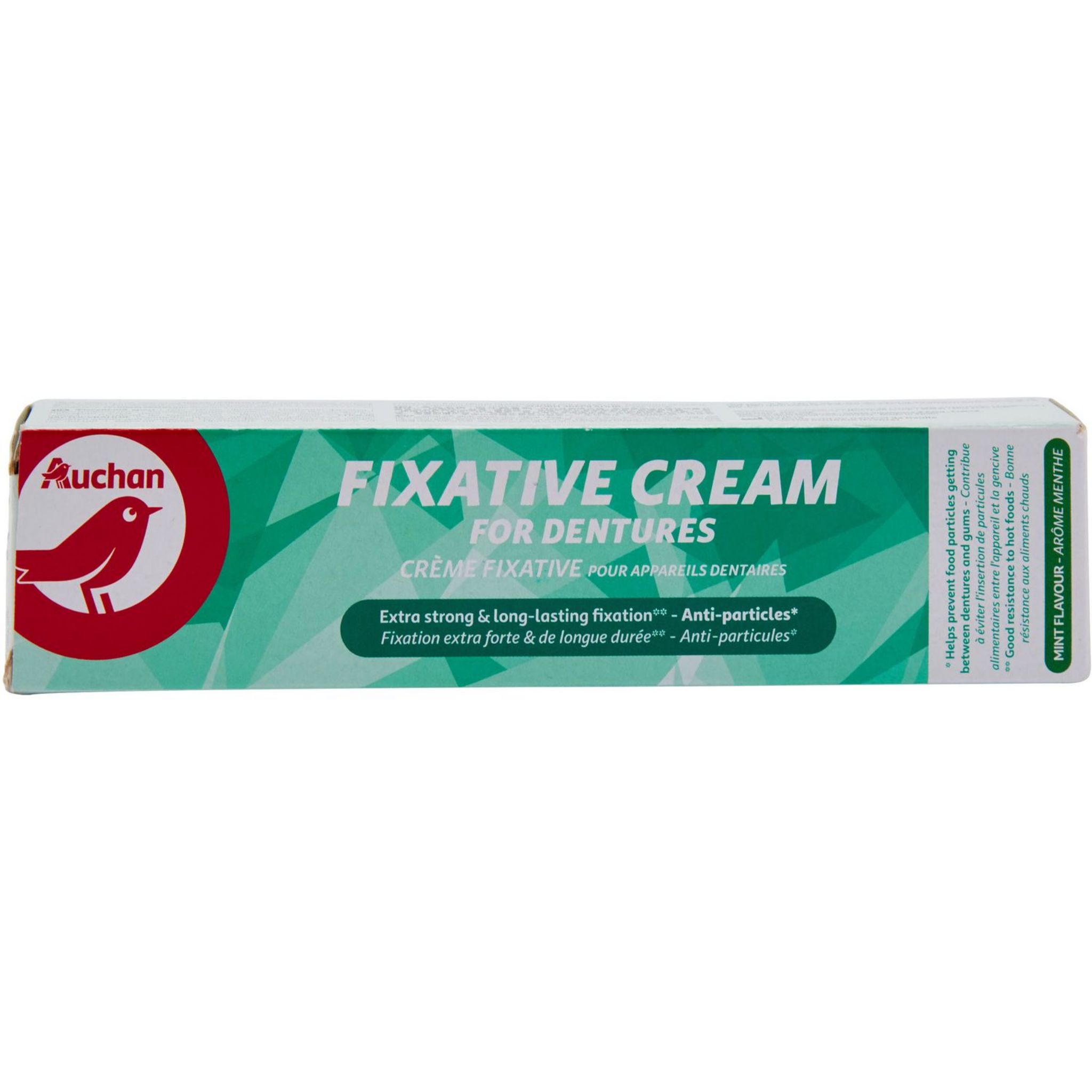 AUCHAN Crème fixative pour appareils dentaires 40g pas cher