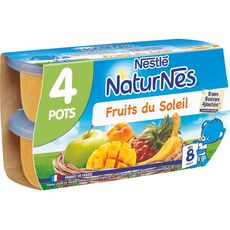 Nestle Naturnes Petit Pot Dessert Aux Fruits Du Soleil Des 8 Mois 4x130g Pas Cher A Prix Auchan