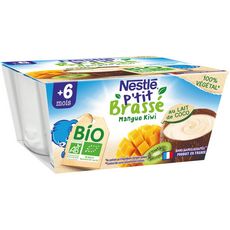 Nestle P Tit Brasse Pot Dessert Lait Coco Mangue Kiwi Bio Des 6 Mois 4x90g Pas Cher A Prix Auchan