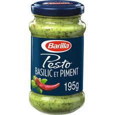 BARILLA Sauce pesto basilic et piment, en bocal 195g
