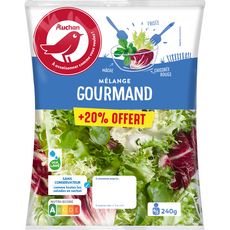 AUCHAN Salade mélange gourmand 200g + 20% offert 240g