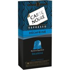 CARTE NOIRE Capsules de café Espresso décaféiné compatibles Nespresso 10 capsules