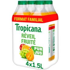 TROPICANA Jus pure premium réveil fruité 4x1.5l