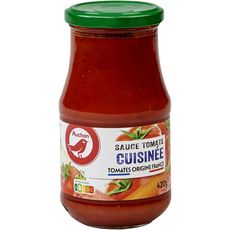 AUCHAN Sauce tomate cuisinée origine France, en bocal 420g