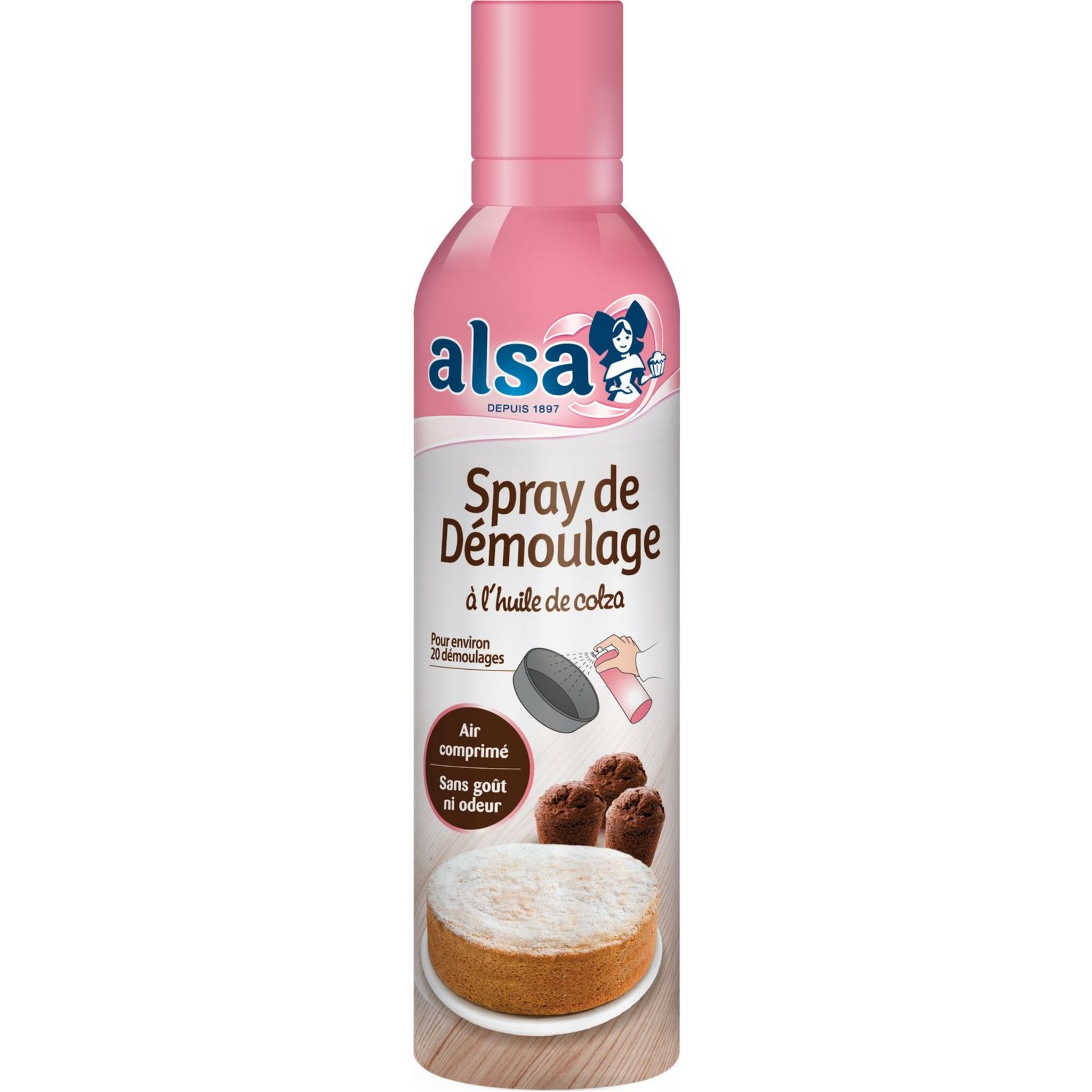 ALSA Spray de démoulage à l'huile de colza ~20 démoulages 125ml pas cher 