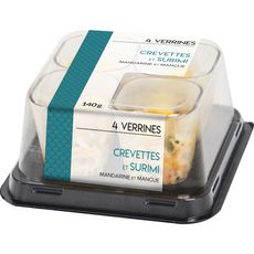 AUCHAN LE TRAITEUR Auchan Le Traiteur Verrines au surimi et crevettes x4 -140g 4 verrines 140g