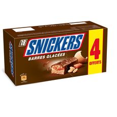 SNICKERS Barre glacée enrobée de caramel et cacahuètes 18 pièces 864g
