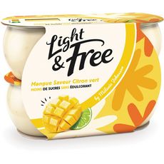 LIGHT&FREE Light&Free Yaourt allégé mangue citron vert 4x120g 4x120g