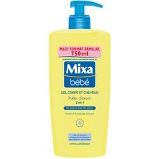 Mixa Bebe Gel Tres Doux Corps Et Cheveux A L Huile D Amande Douce 750ml Pas Cher A Prix Auchan