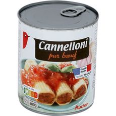 AUCHAN Cannelloni à la sauce italienne pur bœuf 2 personnes 800g