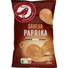 AUCHAN Chips saveur paprika 135g