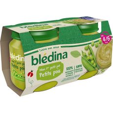 Bledina Mon 1er Petit Pot Aux Petits Pois Des 4 Mois 2x130g Pas Cher A Prix Auchan