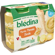 Bledina Petit Pot Puree De Panais Et Dinde Des 6 Mois 2x0g Pas Cher A Prix Auchan