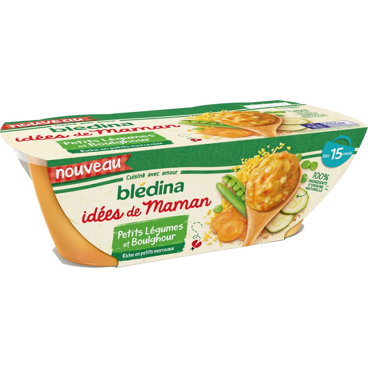 blédina Idées De Maman Bols 2 Variétés Légumes Viandes Dès 8 Mois 2X200G -  Prix pas cher