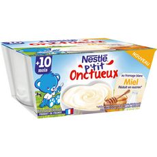 Nestle P Tit Onctueux Pot Dessert Lacte Fromage Blanc Au Miel Des 10 Mois 4x100g Pas Cher A Prix Auchan