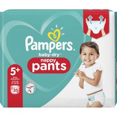 PAMPERS Baby-dry Couches-culottes taille 5+ (12-17kg) 35 culottes
